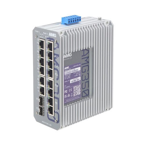 Conmutador Ethernet no administrable - AMG350-14GAT-2S-P300 - AMG Systems - 16 puertos / en riel DIN / riel DIN