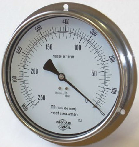 Manómetro de esfera - MAXPE - PROTAIS-VIGIL  HYDROPNEU TECHNOLOGIC - de acero inoxidable / para oxígeno / para el sector médico