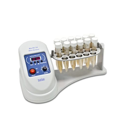 Agitador de laboratorio rotativo - Bio RS-24 - Biosan - de hélice / digital / para tuberías