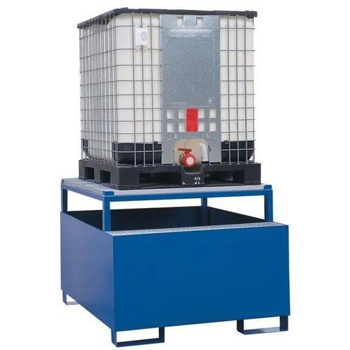 Cubeta de retención para cubitainer - F05F02 - Recycleoffice - de acero / de acero pintado / con rejilla amovible