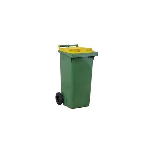 Cubo de basura de plástico - D01E09 - Recycleoffice - con 2 ruedas