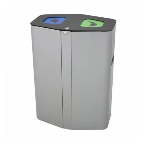 Cubo de basura para reciclaje - T02E40 - Recycleoffice - con tapa