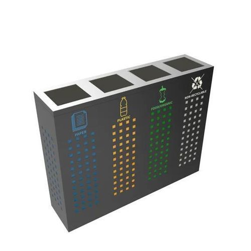 Cubo de basura de plástico - Albris 4 flux - Recycleoffice - para material plástico / para papel / para reciclaje