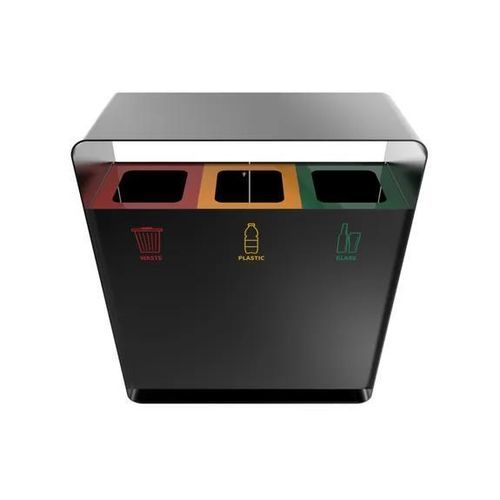 Cubo de basura de metal - T02F66 - Recycleoffice - de plástico / para material plástico / para papel