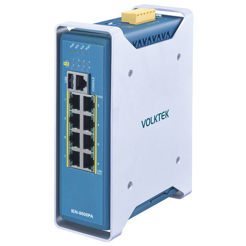 Conmutador Ethernet administrable - IEN-8608PA - Volktek - 8 puertos / de nivel 2 / en riel DIN