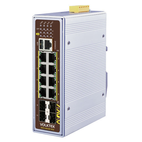 Conmutador Ethernet administrable - SEN-9648P-24V-RW - Volktek - 12 puertos / Gigabit Ethernet / ProfiNet