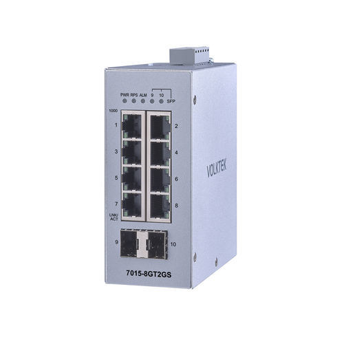Conmutador Ethernet no administrable - 7015-8GT2GS-I - Volktek - 10 puertos / ProfiNet / EtherNet/IP