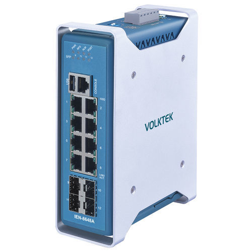 Conmutador Ethernet administrable - IEN-8648A - Volktek - 12 puertos / en riel DIN / DIP