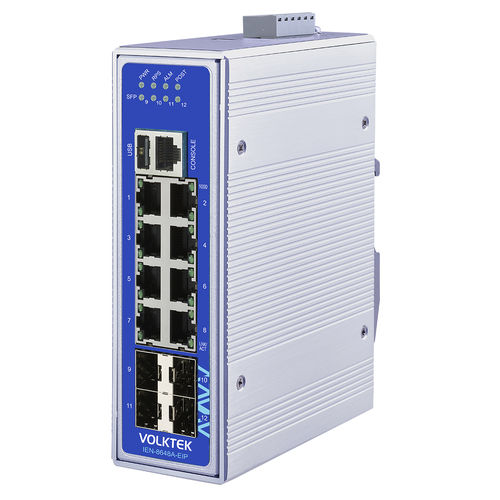 Conmutador Ethernet administrable - IEN-8648A-EIP - Volktek - 12 puertos / de nivel 2 / Gigabit Ethernet