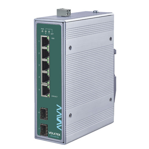 Conmutador Ethernet no administrable - IEN-9425-SS - Volktek - 7 puertos / Gigabit Ethernet / ProfiNet