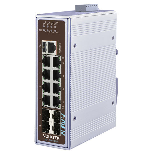 Conmutador Ethernet administrable - IEN-9648-RW - Volktek - 12 puertos / Gigabit Ethernet / ProfiNet