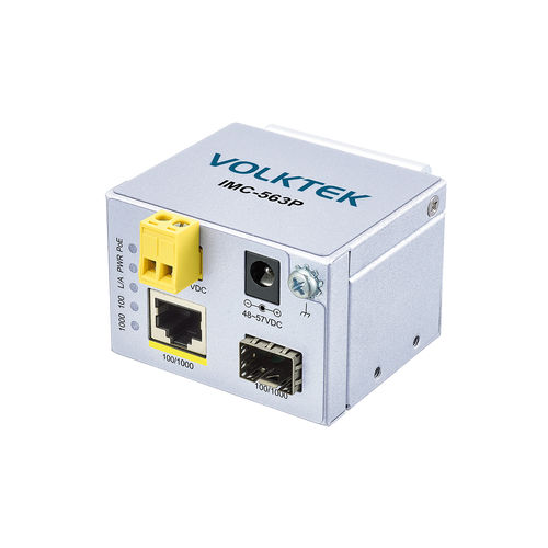Convertidor de medios - IMC-563P - Volktek - de potencia / Ethernet / en riel DIN