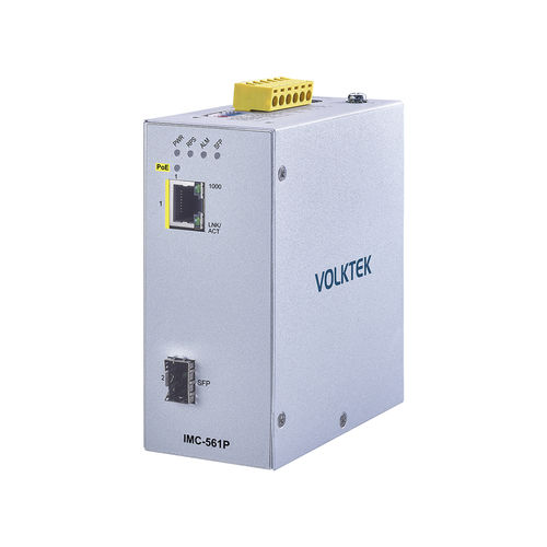 Convertidor de medios - IMC-561P - Volktek - de señal / Ethernet / en riel DIN