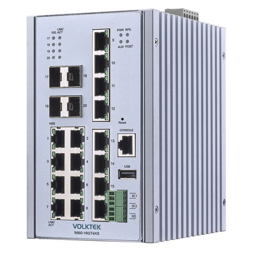 Conmutador Ethernet administrable - 9560-16GT4XS-I - Volktek - 16 puertos / de nivel 2 / gigabit