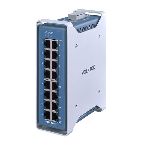 Conmutador Ethernet administrable - 9015-16GT-I - Volktek - 16 puertos / en riel DIN / DIP