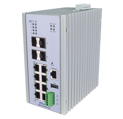 Conmutador Ethernet administrable - 9561-8GT4XS-TSN - Volktek - 8 puertos / 8+4 puertos / de nivel 3