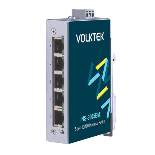 Conmutador Ethernet no administrable - INS-8005EM - Volktek - 5 puertos / en riel DIN / compacto
