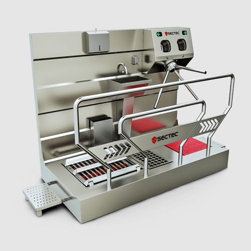 Esclusa higiénica con limpiador de suelas - Sct.HJN01.304.0004 - Sectec Security Technology - con lavamanos / con desinfección