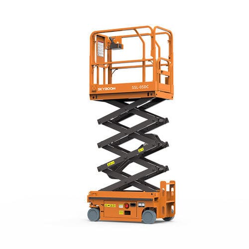 Plataforma elevadora de tijera con ruedas - SSL-05DC - Changsha Skyboom Heavy Industry - autopropulsada / alimentada por batería / para uso en interiores y exteriores