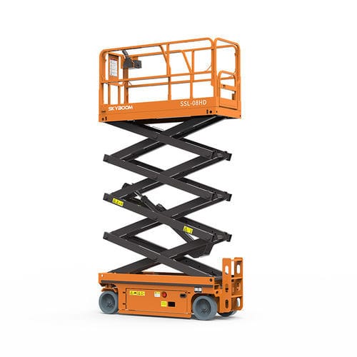 Plataforma elevadora de tijera con ruedas - SSL-08HD - Changsha Skyboom Heavy Industry - autopropulsada / alimentada por batería / para uso en interiores y exteriores