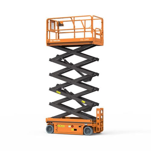 Plataforma elevadora de tijera con ruedas - SSL-10HD - Changsha Skyboom Heavy Industry - autopropulsada / alimentada por batería / para uso en interiores y exteriores