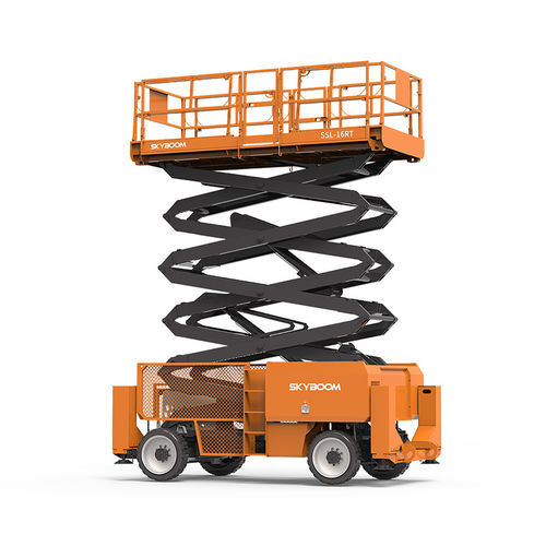 Plataforma elevadora de tijera con ruedas - SSL-16RT - Changsha Skyboom Heavy Industry - autopropulsada / con motor diésel / para astillero naval