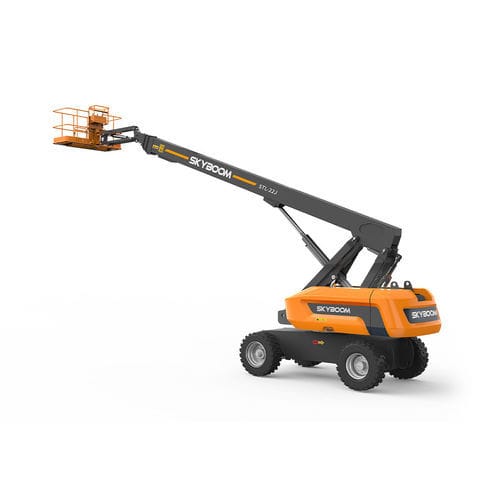 Cesta telescópica con ruedas - STL-22J - Changsha Skyboom Heavy Industry - con motor diésel / para astillero naval / para obra