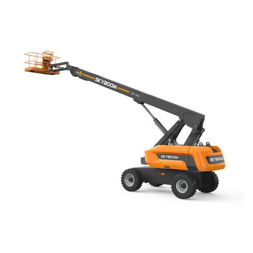 Cesta telescópica con ruedas - STL-28J - Changsha Skyboom Heavy Industry - con motor diésel / para astillero naval / para obra