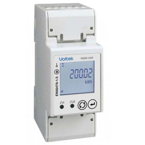 Contador de energía eléctrica certificado MID - VE2D-100 series - Voltek Energy Limited - monofásico / en riel DIN / RS-485