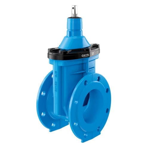 Válvula de compuerta - 4010E3 - Hawle - con volante / para agua / con brida