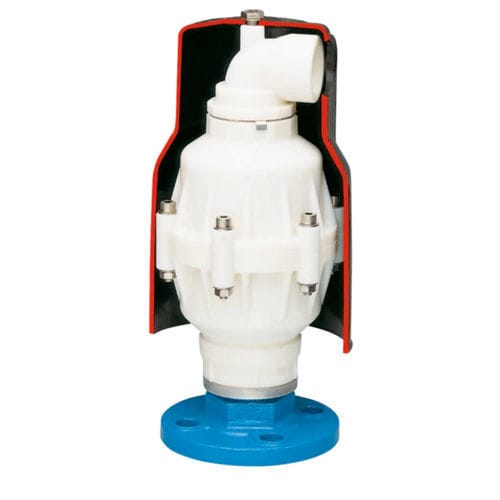 Válvula de alivio para gas - 9874 - Hawle - para agua / con brida / resistente a la corrosión