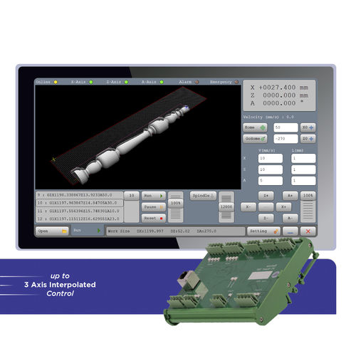 Interfaz de software CNC - XZA-Woodturning - Radonix Technology - 4 ejes / para tornos / para centro de torneado