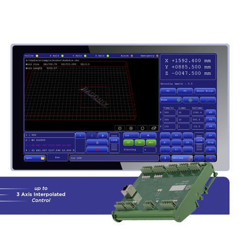 Interfaz de software CNC - XYZ-WaterJet - Radonix Technology - 3 ejes / para máquina de corte