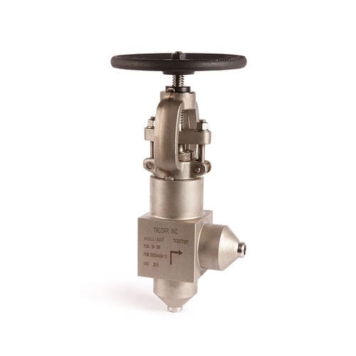 Válvula de ángulo recto - L943 - Taloar - con volante / de control / para productos químicos