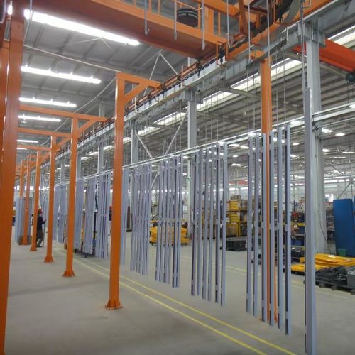 Línea de empolvado automática - Xiangyang Jingtu Anti corrosion Materials Co., Ltd - continua