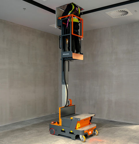 Plataforma elevadora móvil - E6 SMALL BASKET - Elevah - eléctrica / para pasillos muy estrechos / compacta