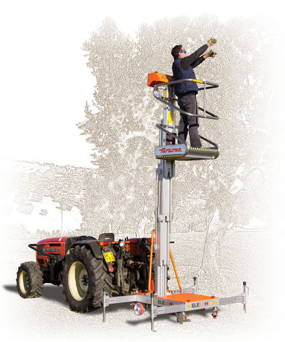 Plataforma elevadora montada en tractor - Elevah - alimentada por batería / uso exterior / para la agricultura