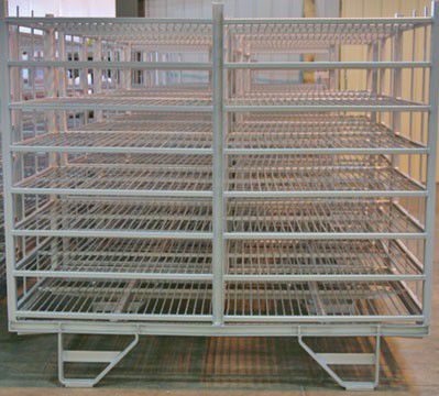Sistema de estanterías para la industria agroalimentaria - Mepaco / Apache Stainless - con tablas