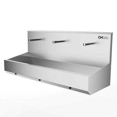 Fregadero para la industria agroalimentaria - CM Process Solutions LLC - para el lavado de manos / de acero inoxidable / higiénico