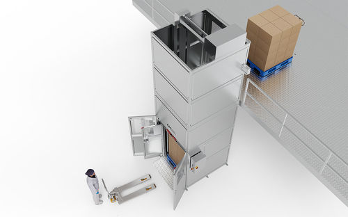 Montecarga eléctrico - CM Process Solutions LLC - para la industria agroalimentaria / para almacén / con plataforma