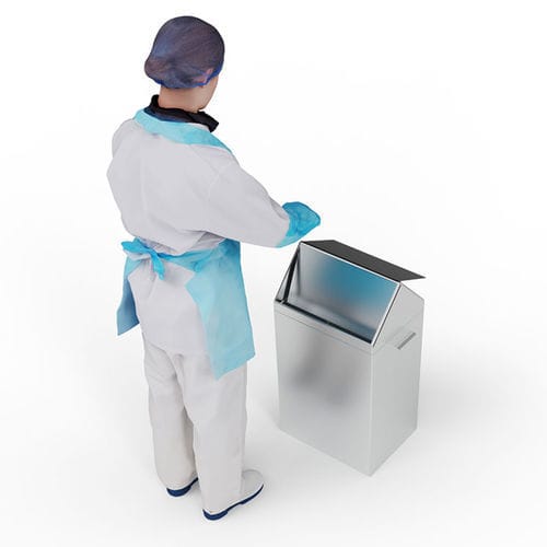 Cubo de basura de acero inoxidable - 514/002032 - CM Process Solutions LLC - enterrado / para residuos orgánicos / con tapa