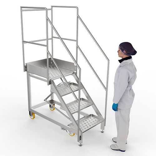 Escalera de acero inoxidable - 513/006503-USA - CM Process Solutions LLC - de plataforma / móvil / abatible