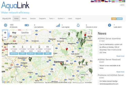 Software de supervisión - AQ LINK GmbH - de mando / de interfaz / para la detección de fugas