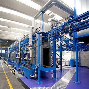 Línea de pretratamiento de superficie automática - Tecnofirma SpA