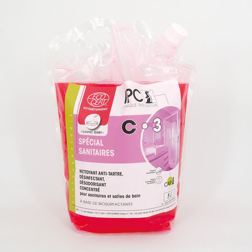 Detergente biotecnológicos a base vegetal - C.3 - IPC - con ácido / para la industria sanitaria / concentrado