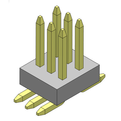 Regleta de contacto macho - CMA2E211 series - HITALTECH SA - de dos hileras / SMT / 0,80 mm (0,031")