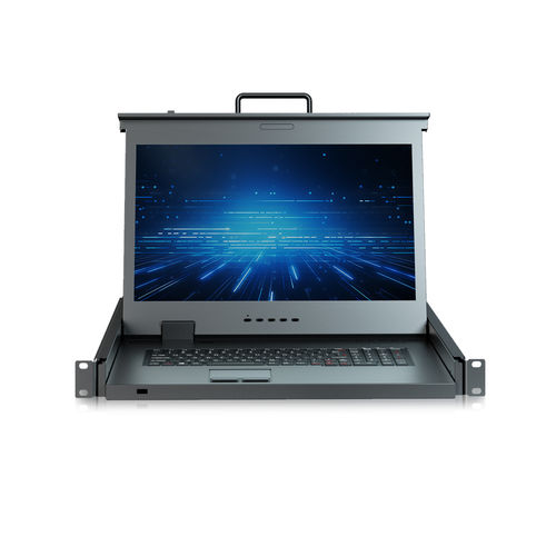 Switch KVM en bastidor - RGD-KVM-1708HD-VGA - Key Technology Rugged System Limited - con teclado / digital / con pantalla LCD