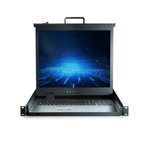 Switch KVM en bastidor - RGD-KVM-1908M-VGA - Key Technology Rugged System Limited - con teclado / digital / con pantalla LCD