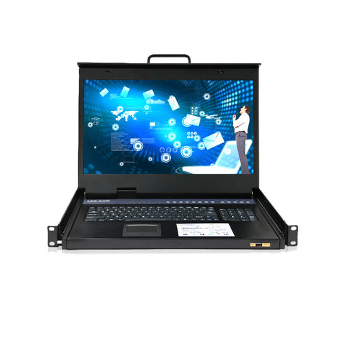 Switch KVM en bastidor - RGD-KVM-1908HCI-CAT5 - Key Technology Rugged System Limited - con teclado / digital / con pantalla LCD