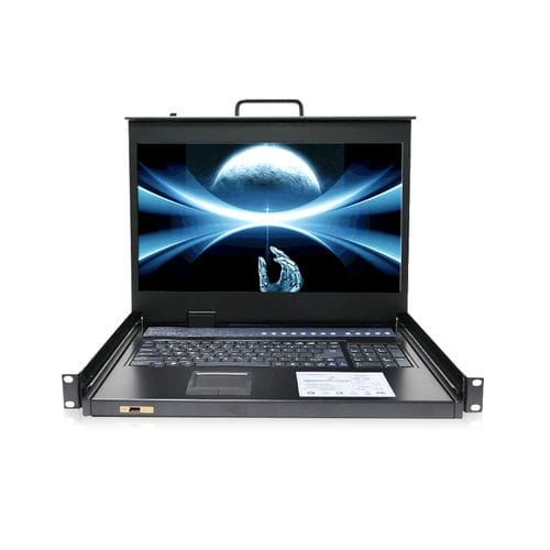 Switch KVM en bastidor - RGD-KVM-1908HD-VGA - Key Technology Rugged System Limited - con teclado / digital / con pantalla LCD